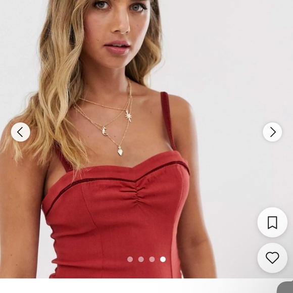 Free People Monroe Mini Dress Wine Red Color With Slit - Picture 10 of 10